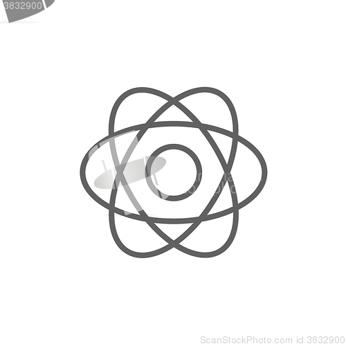 Image of Atom line icon.