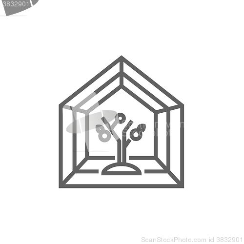 Image of Greenhouse line icon.