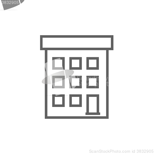 Image of Condominium building line icon.