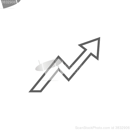 Image of Arrow upward line icon.