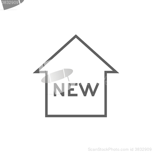Image of New house line icon.