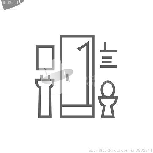 Image of Bathroom line icon.