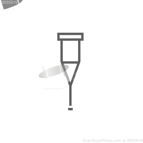 Image of Crutch line icon.