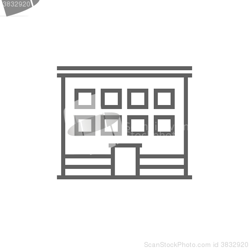 Image of Office building line icon.