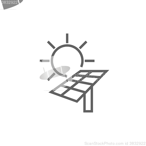 Image of Solar energy line icon.