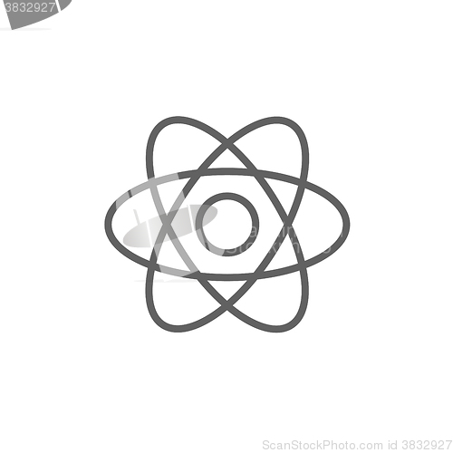 Image of Atom line icon.