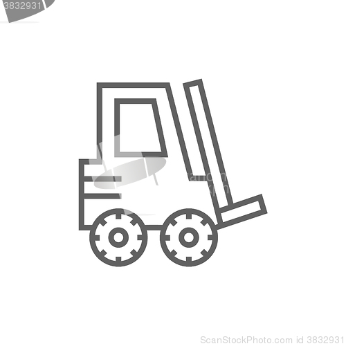 Image of Forklift line icon.