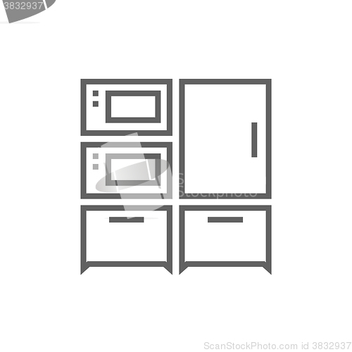 Image of Household appliances line icon.