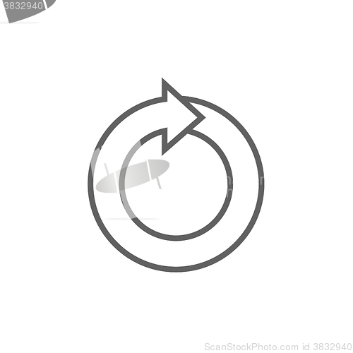 Image of Circular arrow line icon.