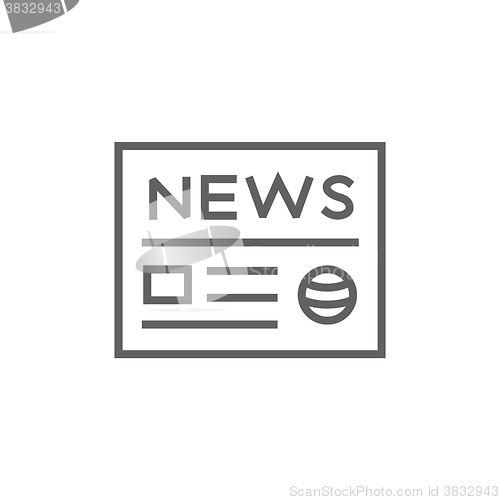 Image of Newspaper line icon.