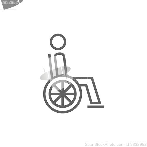 Image of Disabled person line icon.