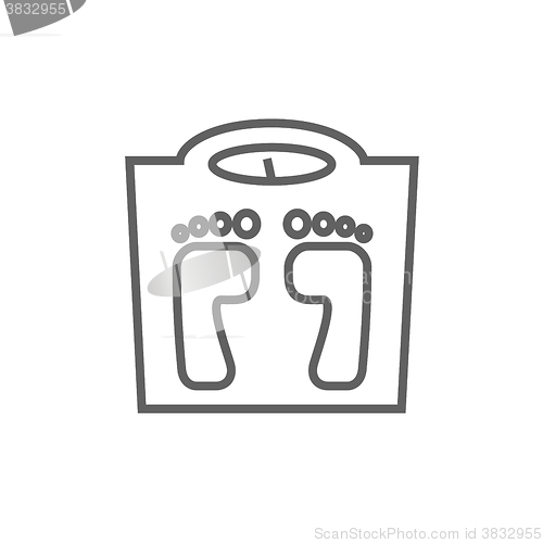 Image of Weighing scale line icon.