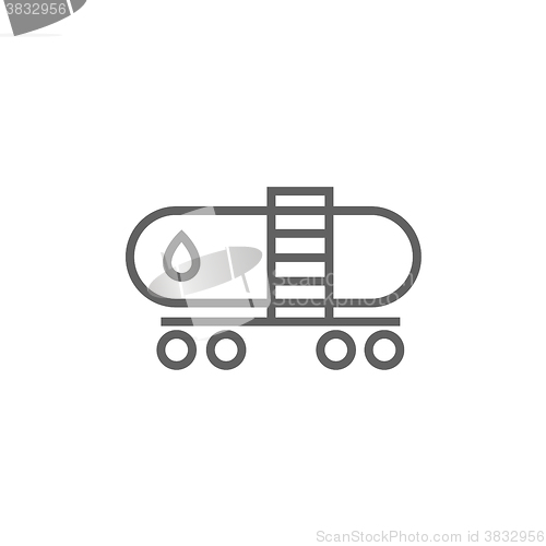 Image of Oil tank line icon.