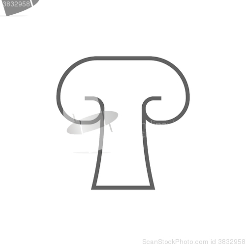 Image of Mushroom line icon.
