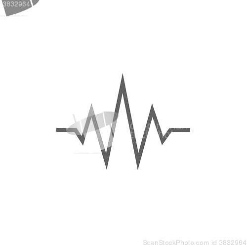 Image of Sound wave line icon.