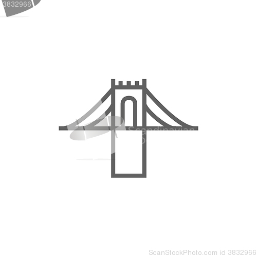 Image of Bridge line icon.