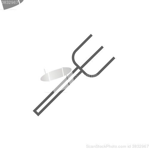 Image of Pitchfork line icon.