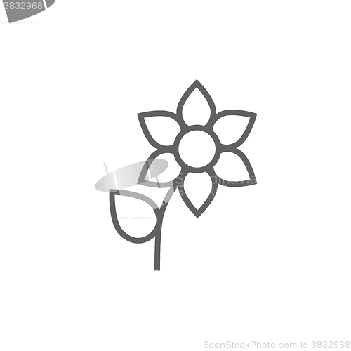 Image of Flower line icon.