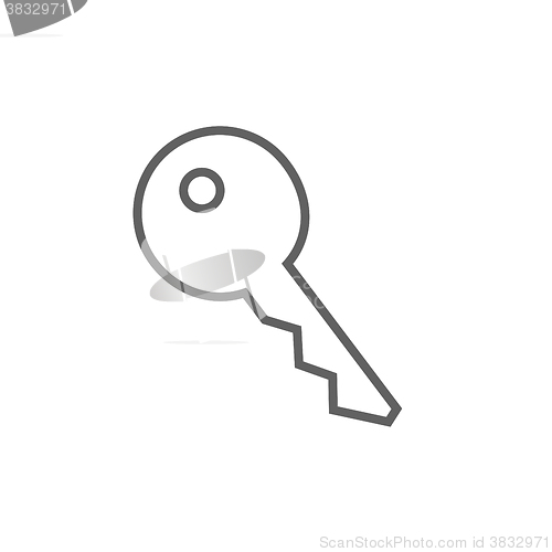 Image of Key for house line icon.