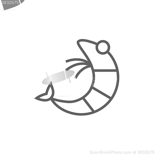 Image of Shrimp line icon.