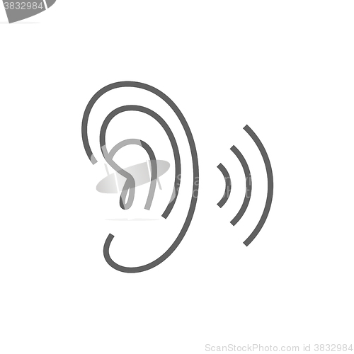 Image of Human ear line icon.