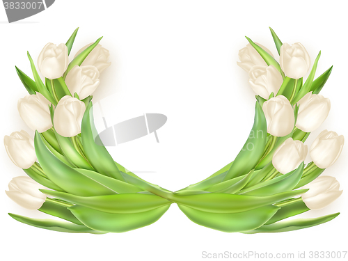 Image of Tulips decorative background. EPS 10