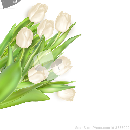 Image of Tulips decorative background. EPS 10