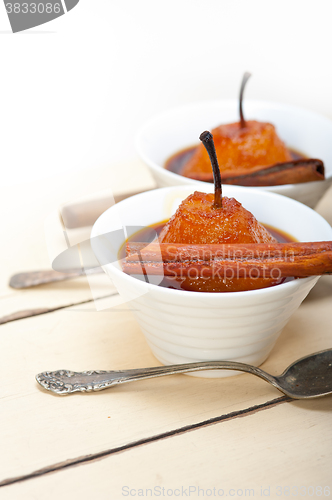 Image of poached pears delicious home made recipe 
