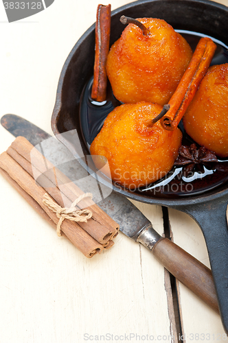 Image of poached pears delicious home made recipe 