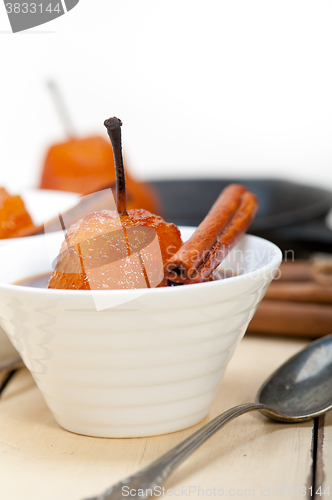 Image of poached pears delicious home made recipe 