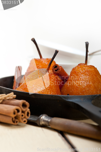 Image of poached pears delicious home made recipe 