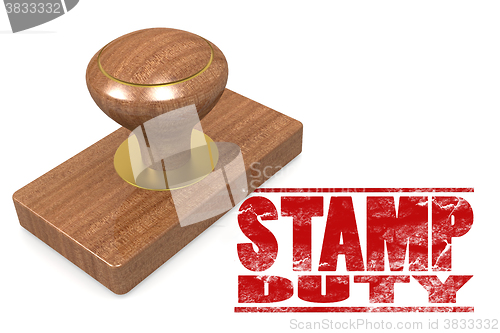 Image of Stamp duty wooded seal stamp