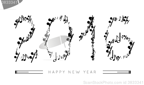 Image of Musical notes in the form of numbers year 2016