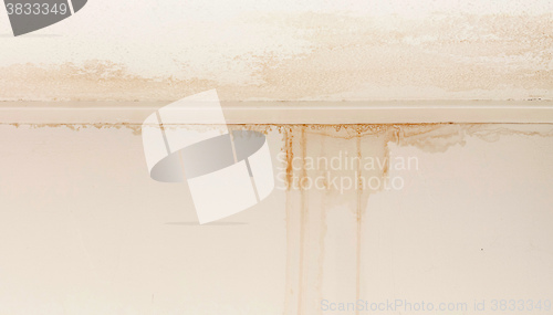 Image of Water damaged ceiling and wall