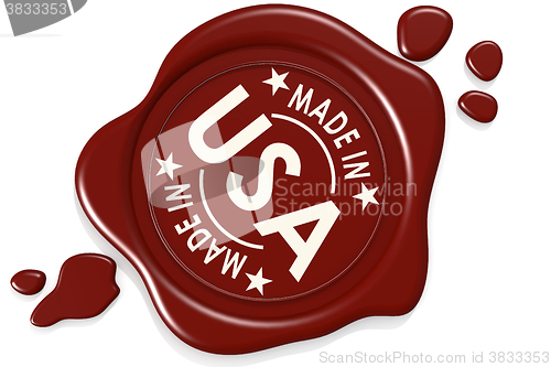 Image of Made in USA label seal isolated