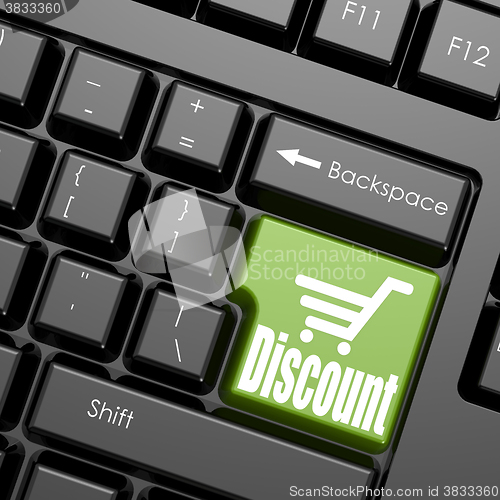 Image of Green discount enter button 