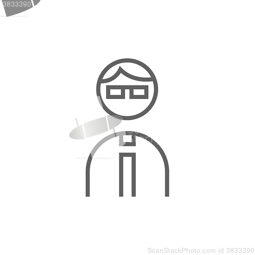 Image of Businessman line icon.