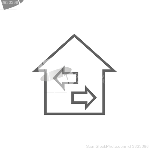Image of Property resale line icon.