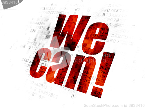 Image of Business concept: We Can! on Digital background