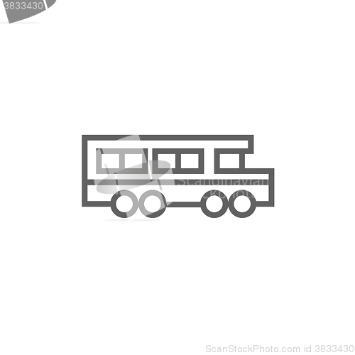 Image of School bus line icon.