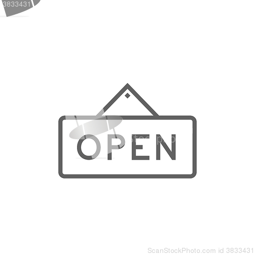 Image of Open sign line icon.