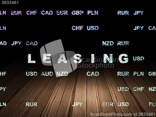 Image of Finance concept: Leasing in grunge dark room