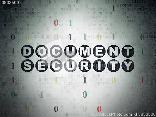 Image of Safety concept: Document Security on Digital Paper background
