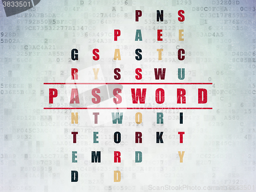 Image of Safety concept: Password in Crossword Puzzle