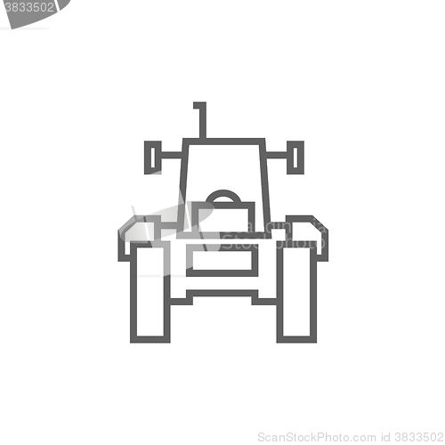 Image of Tractor line icon.