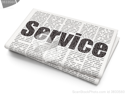 Image of Finance concept: Service on Newspaper background