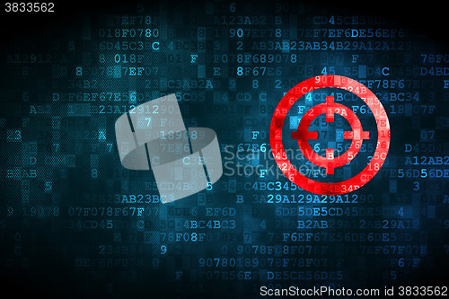 Image of Finance concept: Target on digital background
