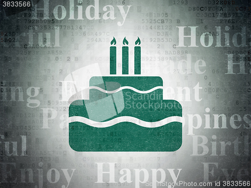 Image of Entertainment, concept: Cake on Digital Paper background