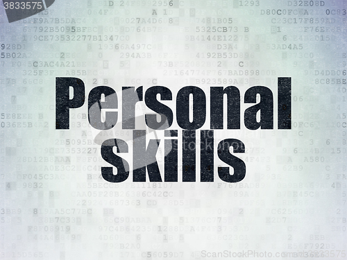 Image of Learning concept: Personal Skills on Digital Paper background