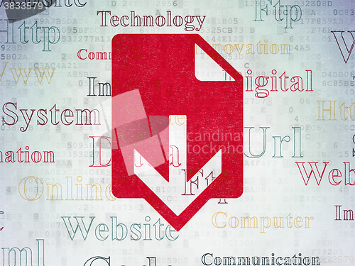 Image of Web design concept: Download on Digital Paper background